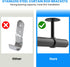 SDTC Tech 1-1/4 Inch Curtain Rod Ceiling-Mount Bracket - Stainless Steel Flange Rod Holder with Matching Screws, Black