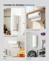 Paper Towel Holder Under Cabinet, One-Handed Tear, Wall Mount, Adhesive, Silver, Paper Roll Holder with Ratchet