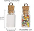 CTKcom 50pcs Mini Tiny Clear Glass Jars, 0.5ml with Cork Stoppers and Eye Screws for Crafts