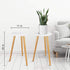 (A3-White, 20.5") Uneedem Indoor Plant Stand - Mid Century Wooden Plant Table, Tall Holder for Flower Pots, Small Round