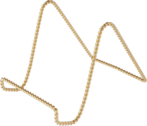 Bard's Twisted Gold-toned Wire Easel Stand, 5.5" H x 5.5" W x 8" D