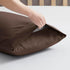 Nestl Brown Microfiber Queen Pillow Cases - Set of 2, 20x30 Inches