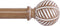 Wood Curtain Rods 18 to 60 Inch, 1 Inch Boho Adjustable Imitation Wood Grain Decorative Rods