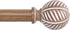 Wood Curtain Rods 18 to 60 Inch, 1 Inch Boho Adjustable Imitation Wood Grain Decorative Rods