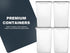 7qt 6.5L/220oz 4-Piece 4 Cups,20 M MCIRCO Extra Large / Tall Food Storage Containers, WIDE & DEEP, Plastic Airtight