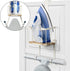Over The Door/Wall Mount Ironing Board Hanger, White, Laundry Room Storage Holder for Iron and Board