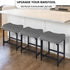 Levoberg Counter Counter 2 Bar Stool Cover Rectangle Velvet Stretch Height Barstool Slipcovers Rectangular Kitchen