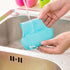 2 Pack Sponge Holder for Double-Sink - FineGood Saddle Caddy Brush Soap Organizer, Blue & Green