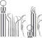 7Pcs Portable Stainless Steel Toothpicks Pocket Set, Reusable Metal Cleaning Kit with Holder for Outdoor Travel