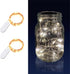 Kangheshun 2 Pack Led Fairy Lights Battery Operated String Lights Waterproof Silver Wire