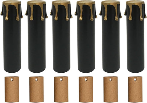 Royal Designs 4 Inch Candle Drip Sleeves Chandelier Socket Covers with Paper