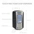GOJO LTX-12 1200 mL LTX-12 (Pack 1) 1919-01 Touch-Free Foam Hand Soap Dispenser, Chrome/Black, for Foam Hand Soap