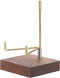 Hipiwe Display Stand Easel with Adjustable Metal Arms, Wooden Base for Fossil, Coral, Geodes, Plate, Small Collectibles