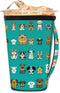 FengQuGou Animal Dogs Reusable Iced Coffee Cup Sleeve With Handle Neoprene Ice Insulator