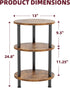 3 Simple Trending Side Table Living Room, Small Round End Table, Tiers Accent Table for Small Spaces, Rustic Brown