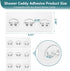 KaiwayInno 8 Pack Shower Caddy Adhesive Replacement, Strong Shower Shelf Adhesive Hooks for Corner Shelf Basket