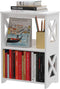 pikpuk Side Table, Narrow End Table with Storage Shelf, Minimalist Bedside Tables Nightstand,