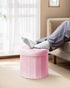14" 14" 13"Inch Bsketa Folding Storage Ottoman Round x x Foot Stool with Thicker Foam Padded Seat Small Velvet Storage