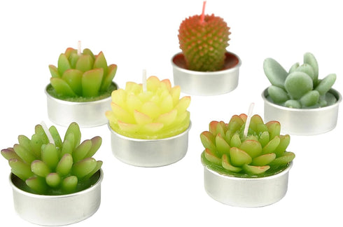Cactus Tealight Candles, Handmade Delicate Succulent Candles, Perfect for Birthday Party, Wedding, Spa, Home Decor