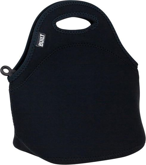BUILT Gourmet Getaway Soft Neoprene Lunch Tote Bag, Insulated, Reusable, One Size, Black