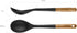 STAUB Serving Spoon: Durable BPA-Free Matte Black Silicone with Acacia Wood Handles for Nonstick Cooking