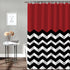 Vandarllin Red Black and White Chevron Shower Curtain, Extra Long 72x84 Inches, Custom Made