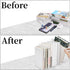 Lulonpon 8pcs Acrylic Book Ends - Non-Skid Clear Bookends for School Library and Desktop Organizer, Book Shelves