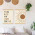 Set 2, 12x16 Inch PLKMN You Are My Sunshine Wall Decor of Nursery Decor Neutral, Sun Wall Art Posters Framed with Wood