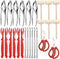Ymkf Sqqr 26 PCS Seafood Tools Include Crab Crackers, Seafood Scissors, Lobster Sheller, Crab