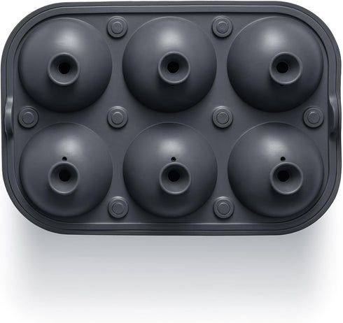 Glacio Ice Cube Molds – Large Silicone Ice & Sphere Mold Combo with Built-In Easy-Fill Funnel for Cocktails & Bourbon