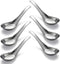 Stainless Steel Soup Spoons Set of 6 - Mirror Polished Asian Spoons for Bouillon, Dessert, Cereal