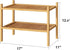 kiplant 2-Tier Closet, Small Shoe Rack, Bamboo Wood Shoe Rack for Entryway, Stackable Shoe Organizer for Hallway Free