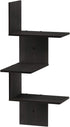 3-Tier Furinno Rossi Wall Mounted Shelves, Rectangle, Espresso/Black
