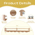 Dixryaus 34Inch 6 Number:US-D1058229-S(4, Nursery Book Shelves Wall Mounted, Floating Book Shelf for Kids Coat Rack