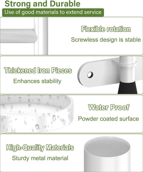 3-Tier 160 Window Plant Shelves, Rotating Indoor Wall Mounted Plant Holder Shelf for Haning Multiple Plants, Floating
