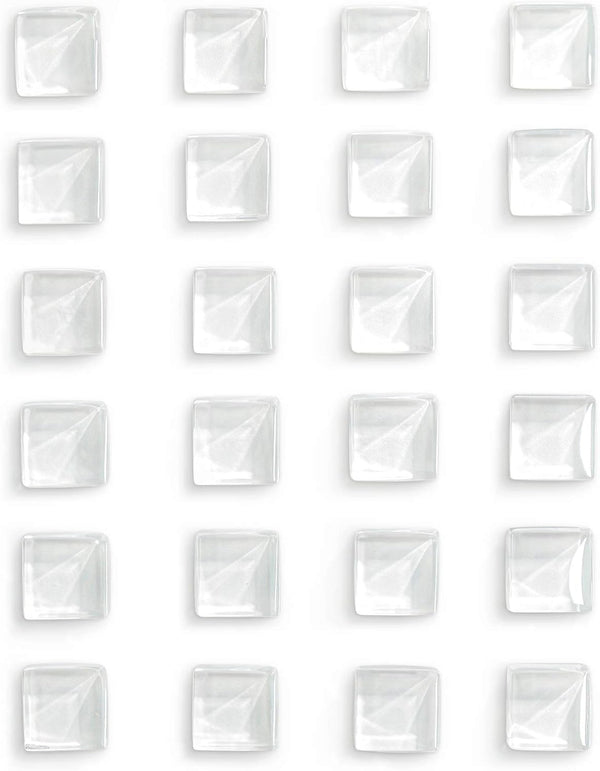 Mymazn Cute Glass Fridge Magnets for Refrigerator Decorative Kitchen Office (White)