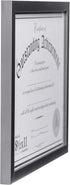 Malden International Designs Wooden Document Frame, 8.5x11, Black