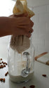 Pinyon Products 100% Organic Reusable Nut Milk Bag for straining almonds, cashews, oats, rice, hemp seeds and more