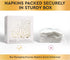 Stylish Gold Disposable Cocktail Napkins, 100 Count, 3-Ply 5x5 Inch White and Gold Dessert Napkins for Parties