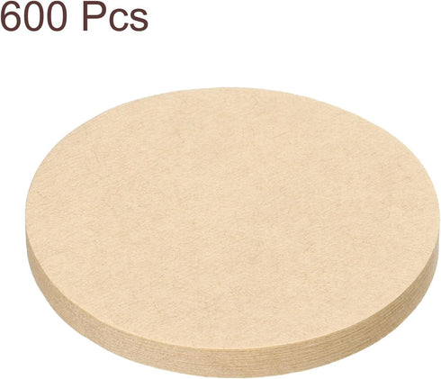 uxcell 600Pcs Coffee Filters, 58mm Disposable Round Paper Filter, Natural for Home Office Use, Pour Over Coffee Maker