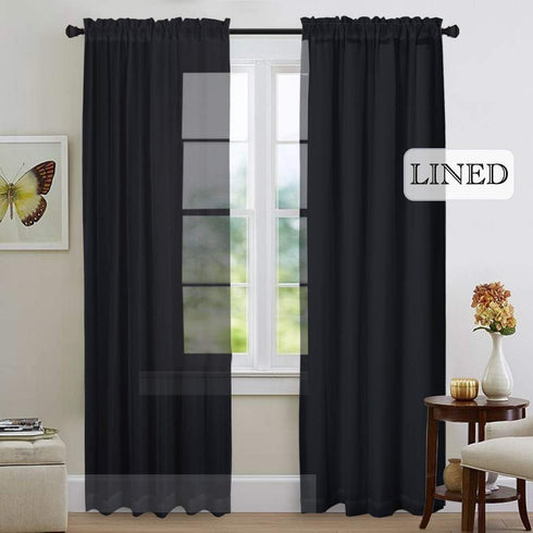NICETOWN Door Curtains for Doorway, Black Out Curtain Liners, Set of 2, 27" x 80" Each Panel