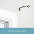 Kenney Adjustable Curtain Rod Brackets, Mocha (2-Pack)