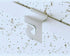Cutelec 6 Sets Ceiling Hook Clips, White Metal T-Bar Track Clip Hanger for Home Hanging Plants Decorations