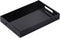 Black Oversize Acrylic Serving Tray with Handles 10x15 Inch - Decorative Trays for Countertop Organizer