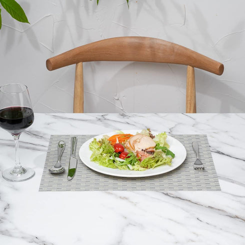 Restaurantware-Speculo 16 X 12 Inch Woven Placemats, Set of 6 Rectangle Table Placemats - Easy to Clean