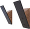 Walnut Wood Wall Coat Hook Rack, Set of 2 with Black Metal Hooks for Hanging Coats & Hats