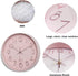 Maxspace Pink Silent Non-Ticking Wall Clock, 12in Battery Operated Analog Decorative Clock