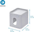 iDesign Cade Collection Facial Tissue Box Cover for Bathroom and Vanity Countertops, Matte Gray, 6.1" x 5.15" x 5.4"
