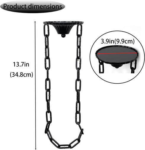 Sconce(Set 2)-Medieval Candle of Metal Wall Decorations-Gothic Retro Chain Wall Candle Sconces-Black Wall Sconces