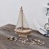 Sailboat 10.75" Linfevisi Wooden Decorations Nautical Sail Boats Model Decoration Beach Coastal Ocean Themed Home Decor
